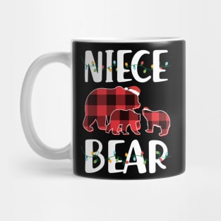 Niece Bear Red Plaid Christmas Pajama Matching Family Gift Mug